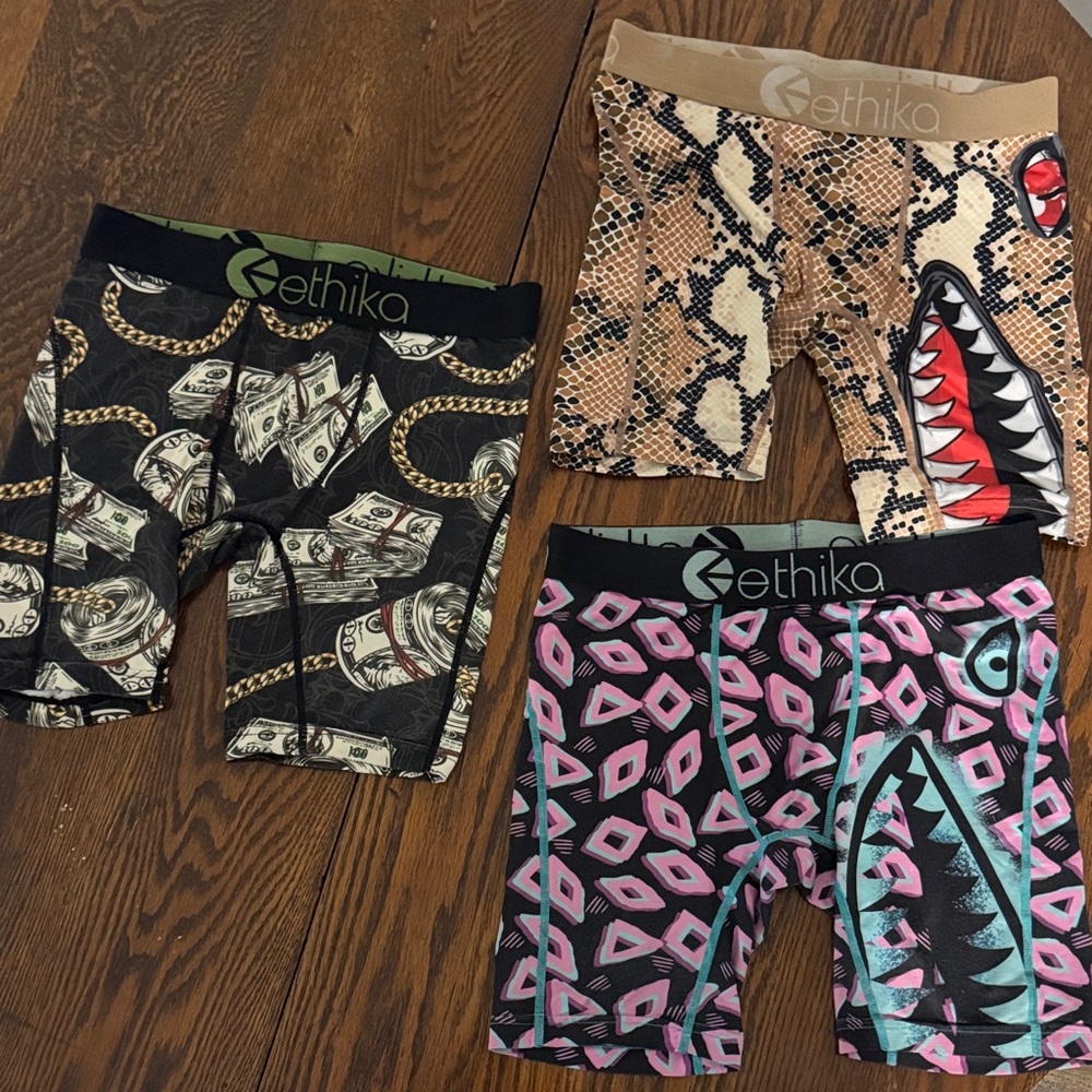 Ethika Men's Boxer Briefs Set - Black, Tan, Pink